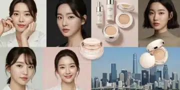K-drama actresses influencing US beauty trends with radiant skin and popular Korean cosmetics.