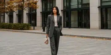 Stylish woman in K-Drama inspired smart casual outfit for Fall 2025