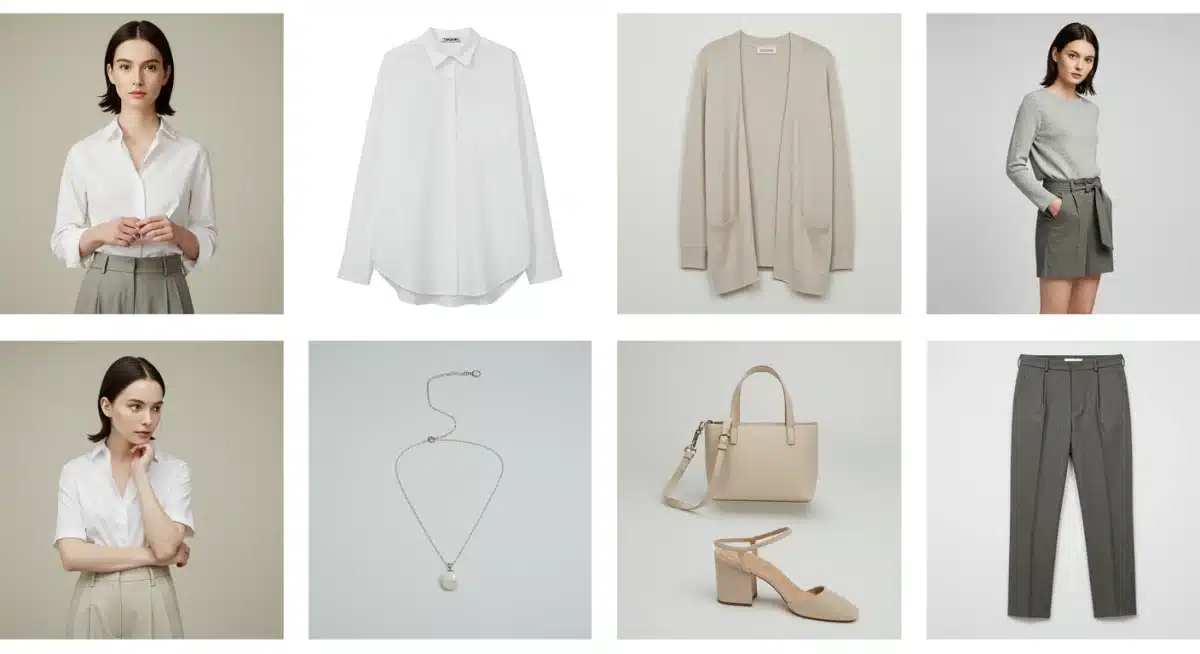 Minimalist accessories and clothing for J-drama inspired outfits.