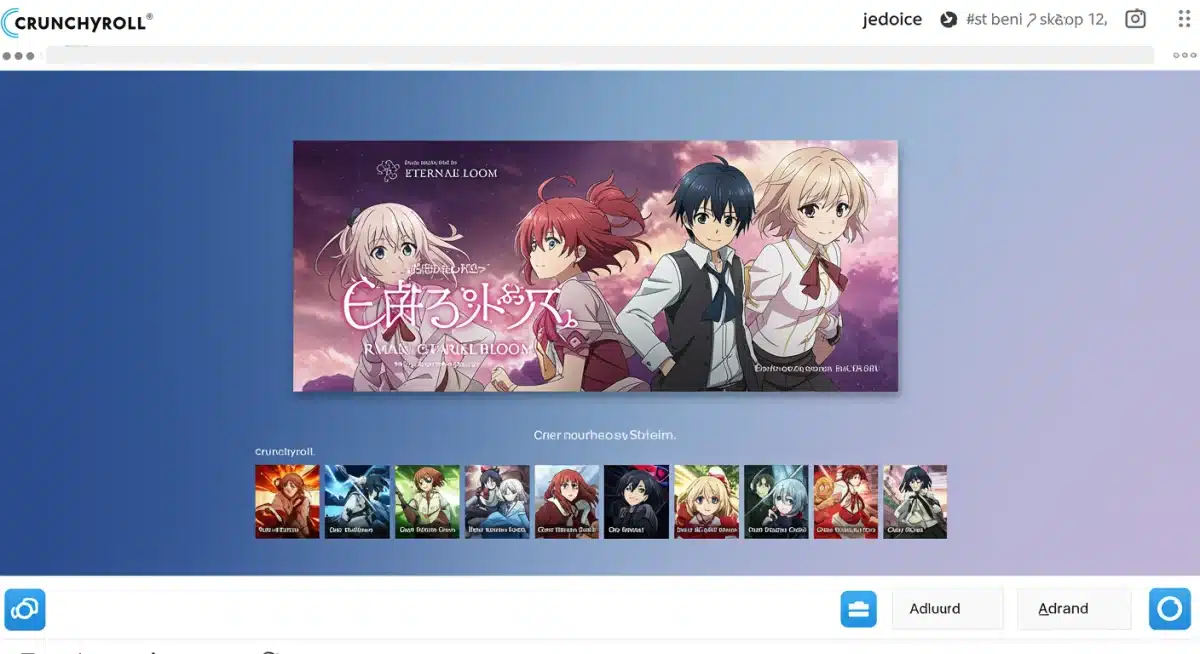 Crunchyroll interface showing 'Eternal Bloom' as a featured K-Drama