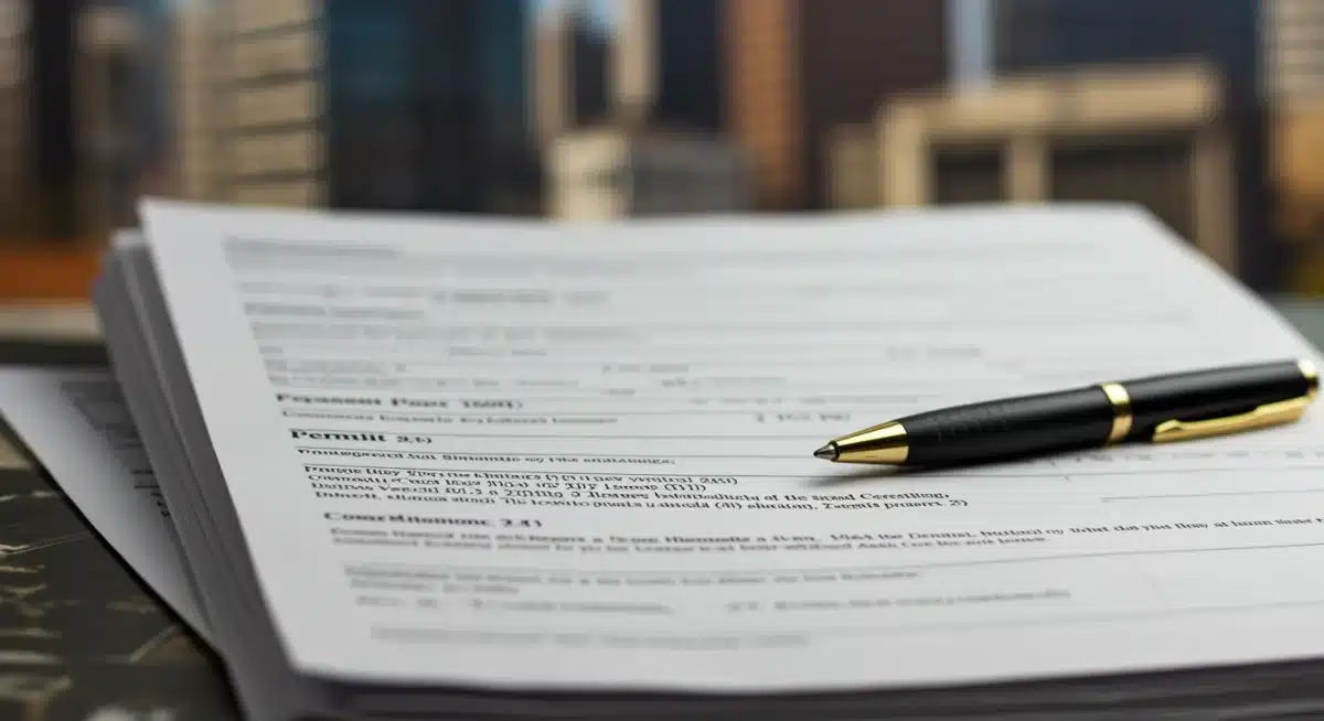 Close-up of filming permits and documents for US locations