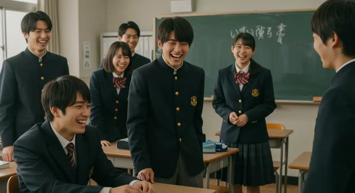 Japanese high school students in a dorama reflecting youth culture.