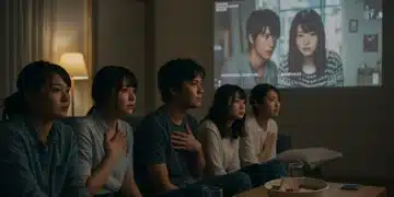 Young adults watching Japanese dorama, reflecting on mental health themes