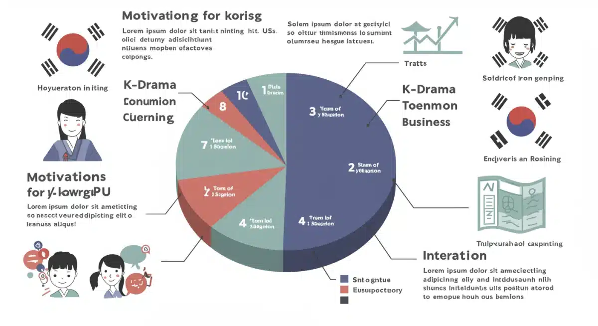 Infographic on motivations for learning Korean in US