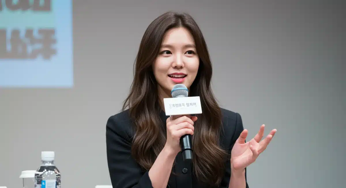 Park Min-young interacting with fans at a US event