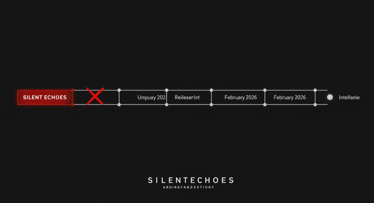 Timeline showing Silent Echoes US release date change to February 2026