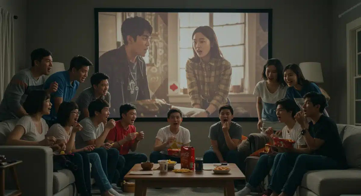 Diverse audience enjoying Asian drama on new streaming platform