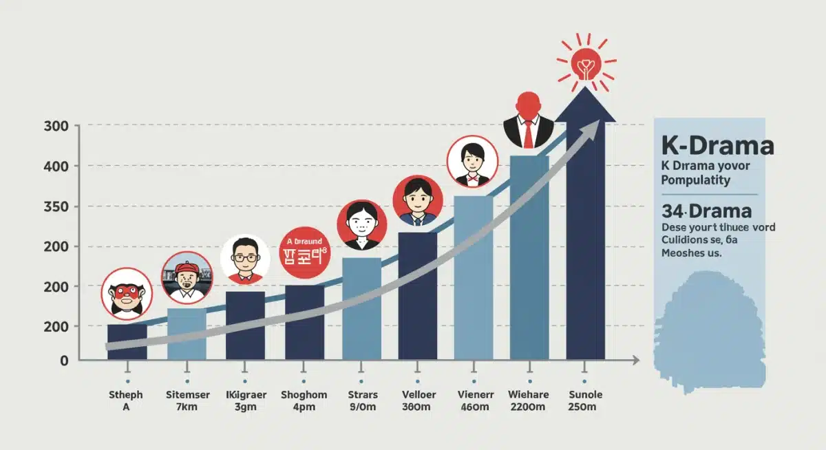 Infographic depicting K-drama popularity growth in the US