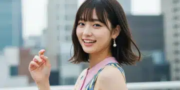 Portrait of a rising Japanese actress, lead in US-Japan dorama