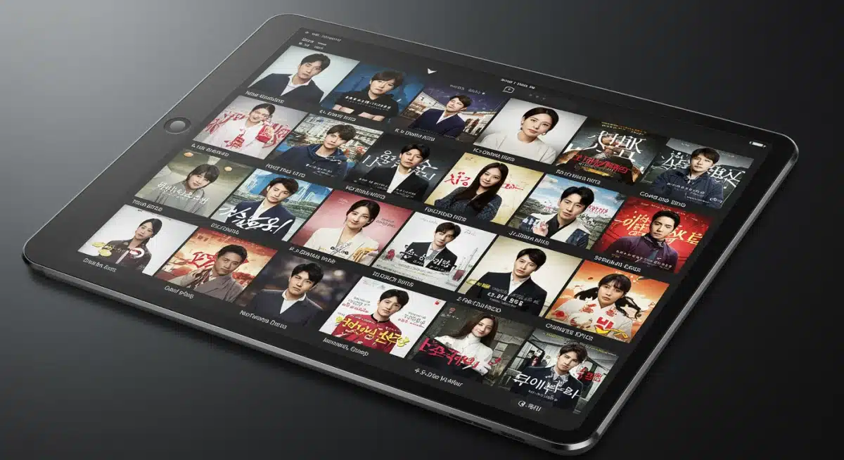 User interface of the new Asian drama streaming service with diverse content